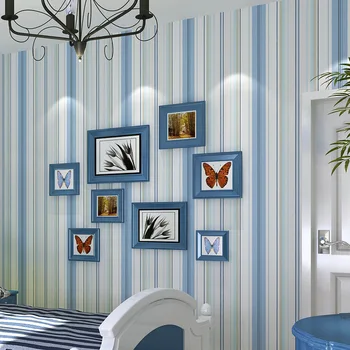 

Boys girls wallpaper roll blue/pink non-woven wall paper kids wallpaper classic stripe wall paper child for living room C285