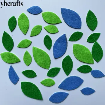 

1bag(30-50PCS) Green leaf Felt stickers Fabric crafts Early learning educational toys Spring decoration Kindergarten crafts Gift