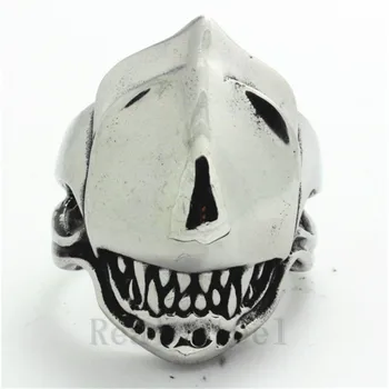 

Hot New!! Mens Boys 316L Stainless Steel Cool Sharp Teeth Helmet Polshing Unique Ring For Cool Men Factory Price Free Shipping