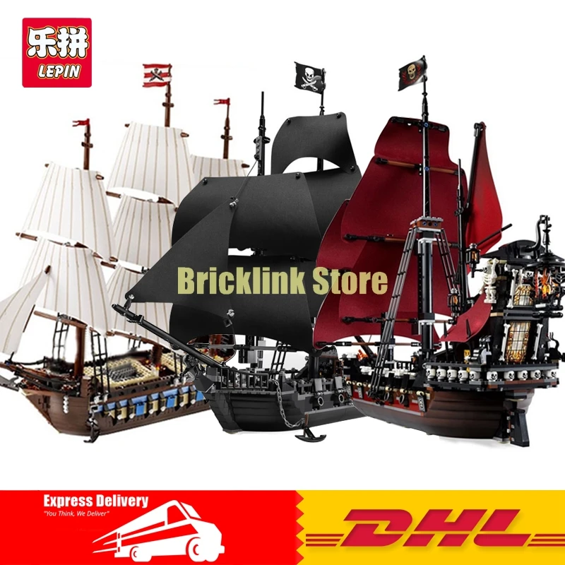 

LEPIN 16006 The Black Pearl+16009 Imperial Warships+22001 Pirate Ship Imperial Warships Pirates of the Caribbean Building Blocks