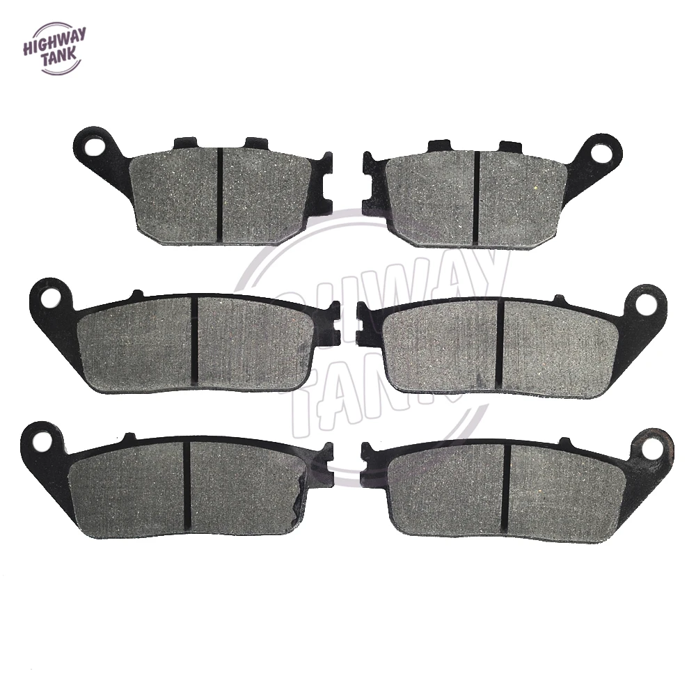 6 Pcs Semi Metallic Motorcycle Front Rear Disc Brake Pads Brake Disks
