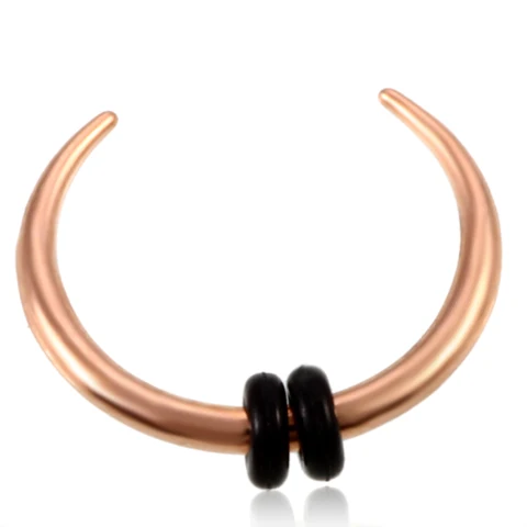 Surgical Steel Mixed Colors OX Hoop Pincher Round Tapered Septum Nose Ring Ear Cartilage Piercing Earring 14g&16g