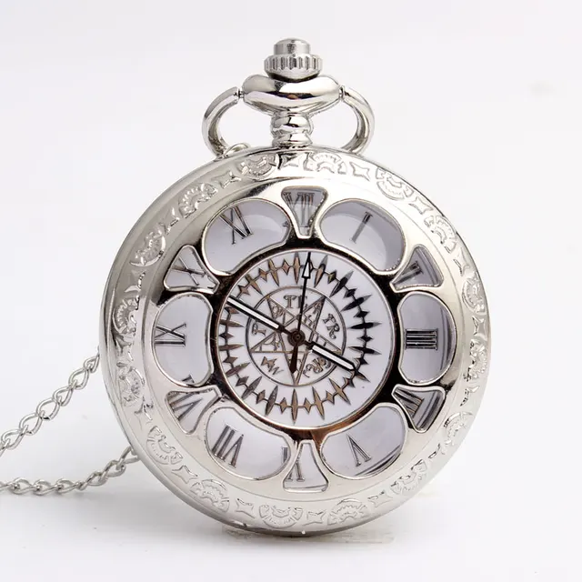 New Arrival Elegant Silver Hollow Star Quartz Pocket Watch Roman Numerals Neckla New Arrival Elegant Silver Hollow Star Quartz Pocket Watch Roman Numerals Neckla