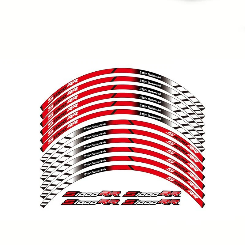

Motorcycle Wheel Decals Stickers Set Rim Stripes Laminated For BMW S1000RR