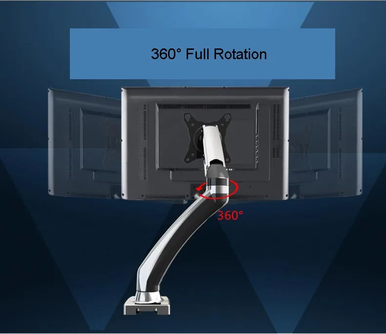 Горячие NB F180 газовая пружина полный движения с диагональю 1"-27" двойной Экран настольная подставка для монитора зажима/втулка ТВ крепление с двумя Порты usb
