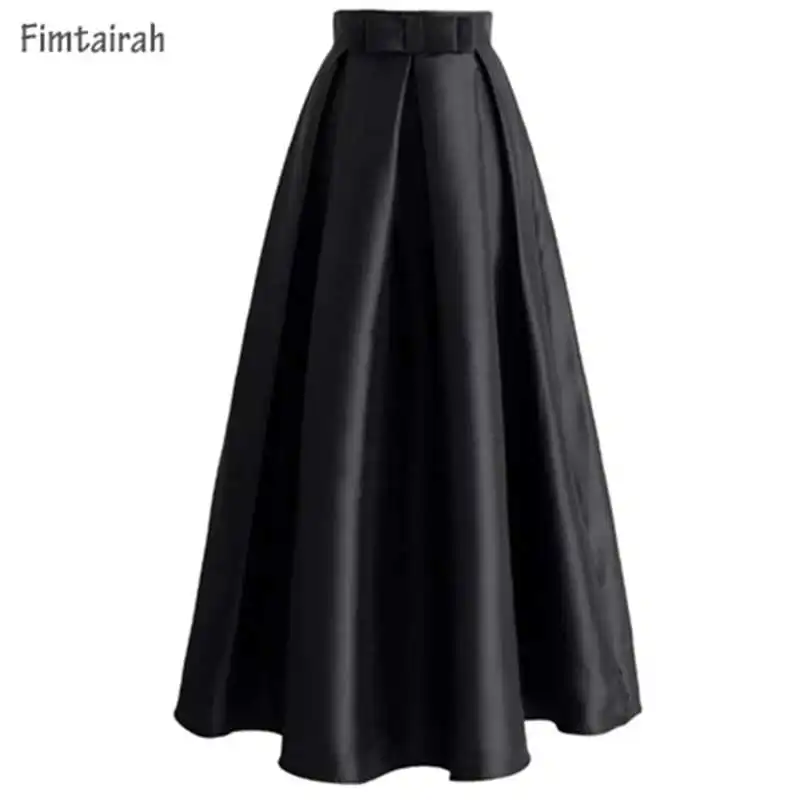 plain black long skirt