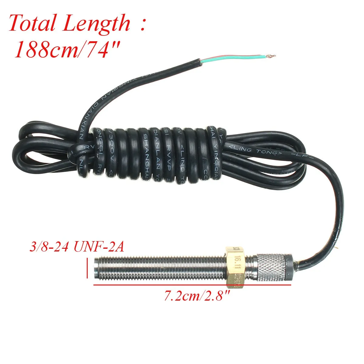 

New Arrival MSP6729 Magnetic Rotate Speed Sensor 3/8-24UNF-2A Threaded Pick Up Rotate Strong output signal Sender Ring