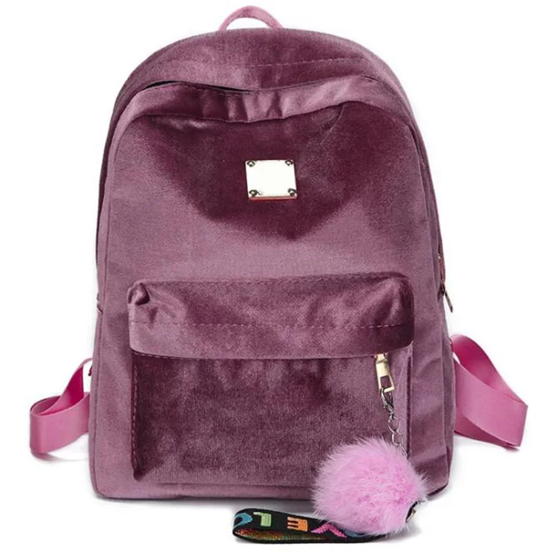 Велюровая сумка для женщин, школьные сумки, бархатные женские повседневные милые сумки, дорожная сумка