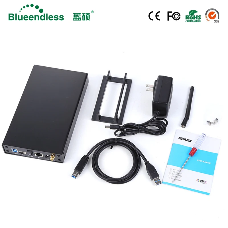 RJ45 disco duro externo caso Nas antena wifi inalámbrico wifi sata usb 3,0 hdd wifi interfaz de aluminio hdd caja hdd 3,5 HDD caddy - 5
