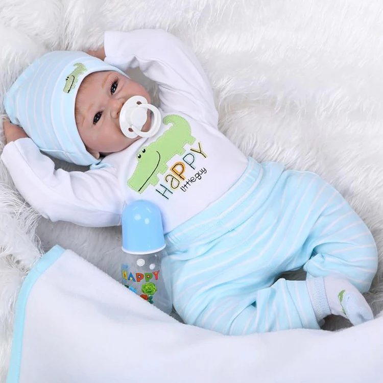 

22 inch Lifelike reborn dolls babies silicone reborn baby boy dolls baby real alive Toys For Girls bebe gift reborn bonecas