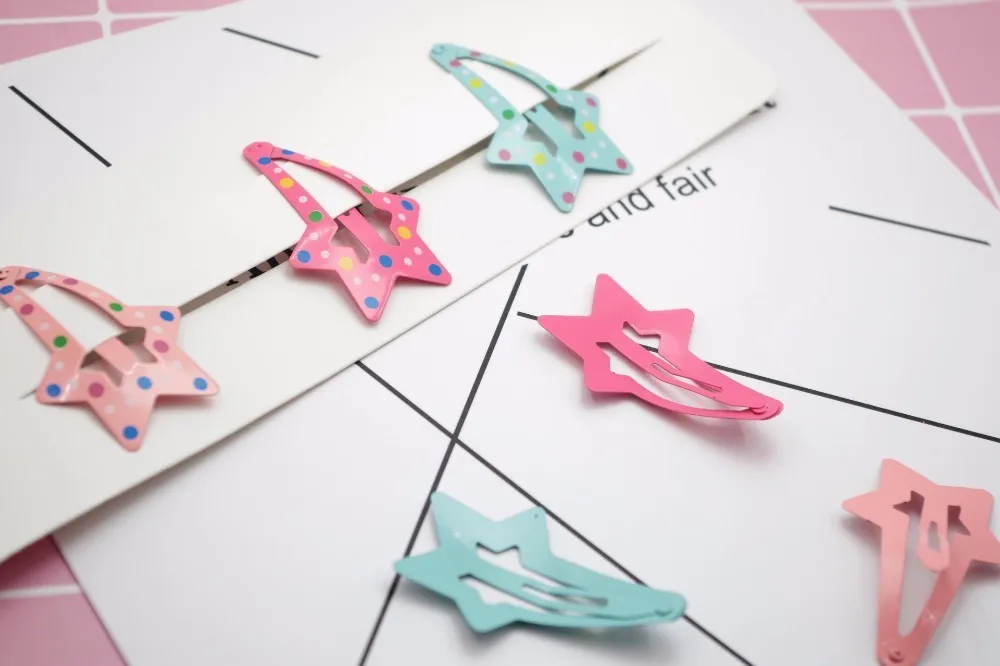 6 шт. детские заколки для волос с пятиконечной звездой|children accessories|kids headweargirls hairpins |