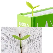 6 X bookmark Creative little bookmarks Silicone buds cute little grass(light green
