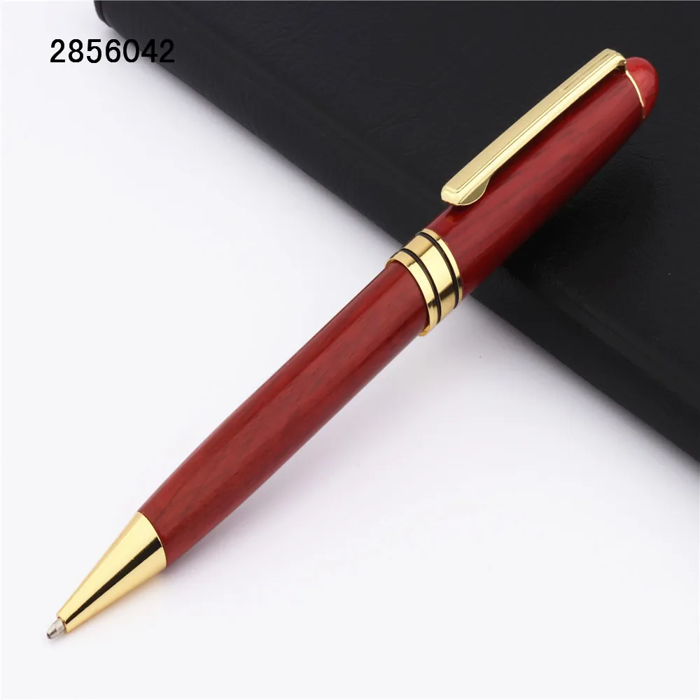 Модная красивая красная деревянная шариковая ручка, школьные канцелярские принадлежности, офисные принадлежности - Цвет: Red