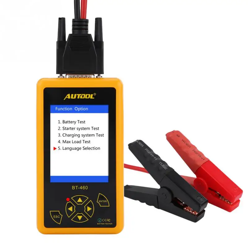 

Car Battery Tester Analyzer for 12V Vehicle 24V Heavy Duty Trucks Diagnostic Tool Car Battery Tester 4 Inch TFT Colorful Display