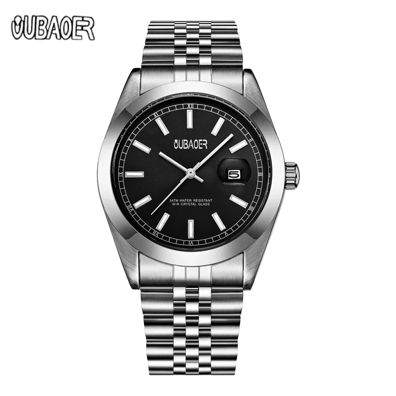 

Horology Quartz Waterproof Watch Men's Stainless Steel Calendar Watches Business Man Wristwatch Horloge Mannen Relojes Hombre
