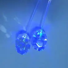 50 шт./лот 20 мм ананас светодиодный волоконно-оптический Хрустальный Светильник конца бусины расти Волоконно-Оптический кабельное освещение блеск Пластик PMMA концах украшения