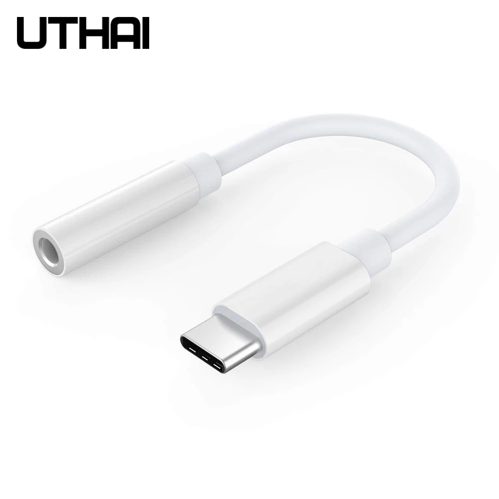 UTHAI J03 тип-c до 3,5 мм Кабель-адаптер наушники к USB C конвертер 3,5 аудио для huawei mate20 P30 pro Xiaomi Mi 6 8 9 SE аудио