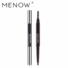 Menow Марка с автоматическим поворотом для бровей eyebrow pencil кисть Водонепроницаемый Пот прочного мягкий и естественный треугольная ручка дизайн L1404