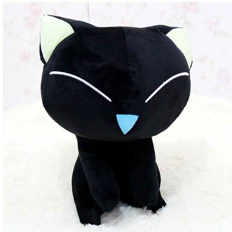 1 шт. Новое поступление 30 см супер милая плюшевая игрушка Луо Черный кот мягкая кукла Китти подушка для папы подарки на день рождения для детей