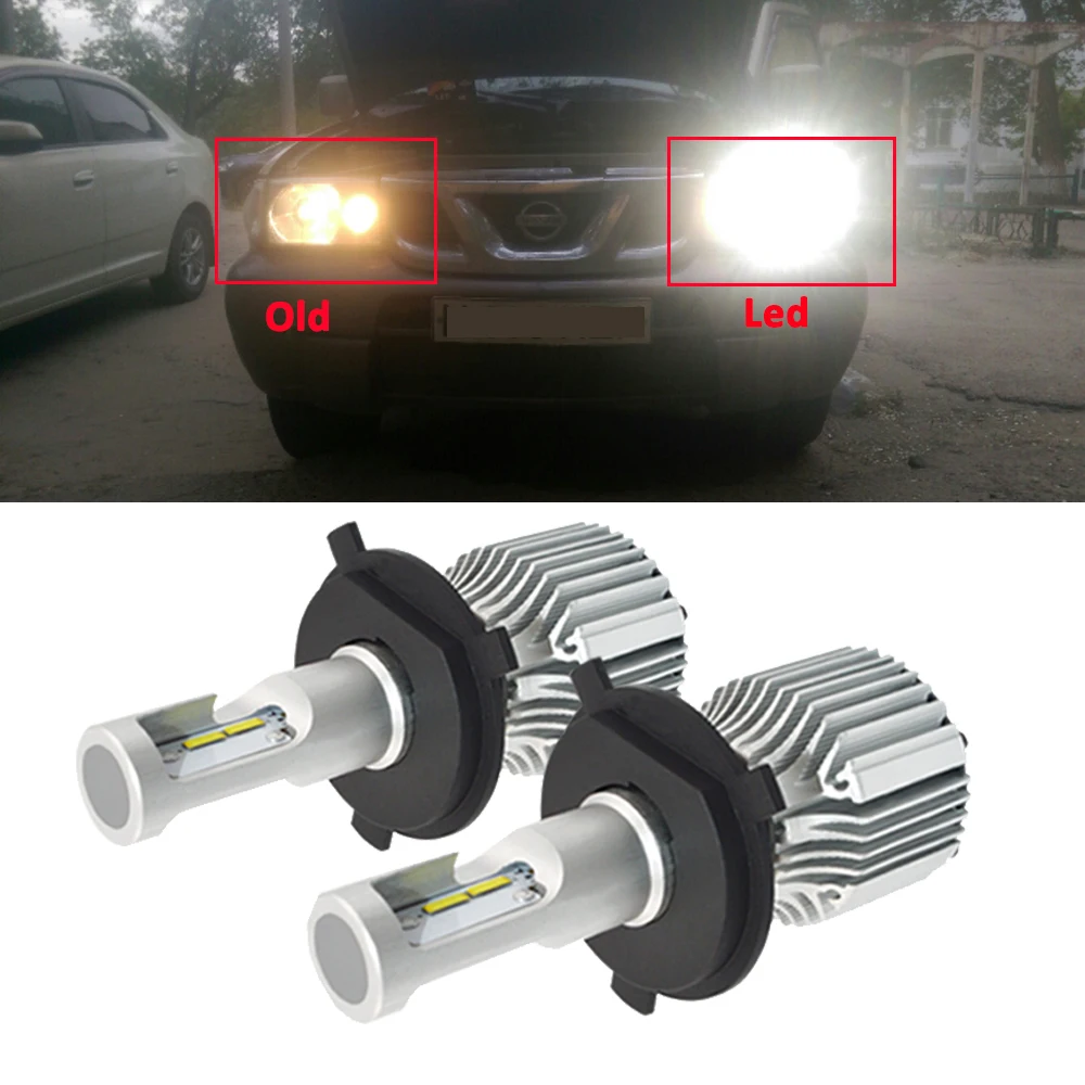 

1 Pair Car Headlights Kit H1 H3 H4 H7 9012 880 881 Auto Front LED Bulb 72W 8000lm Fog Headlamp 6000K Car Light Souring Parking