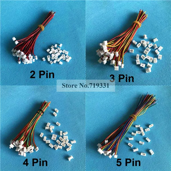

Micro JST 1.25mm 1.25 JST 2P 3P 4P 5P 6P 3-Pin Right Angle Female Connector Plug + Male Plug With Wire 20sets