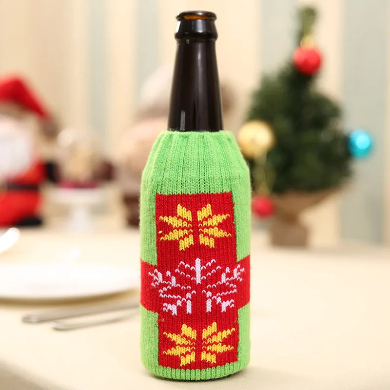 Рождественский набор бутылок для вина конфеты подарочные пакеты пивная Крышка одежда Кухонные украшения на год Рождество ужин вечеринка