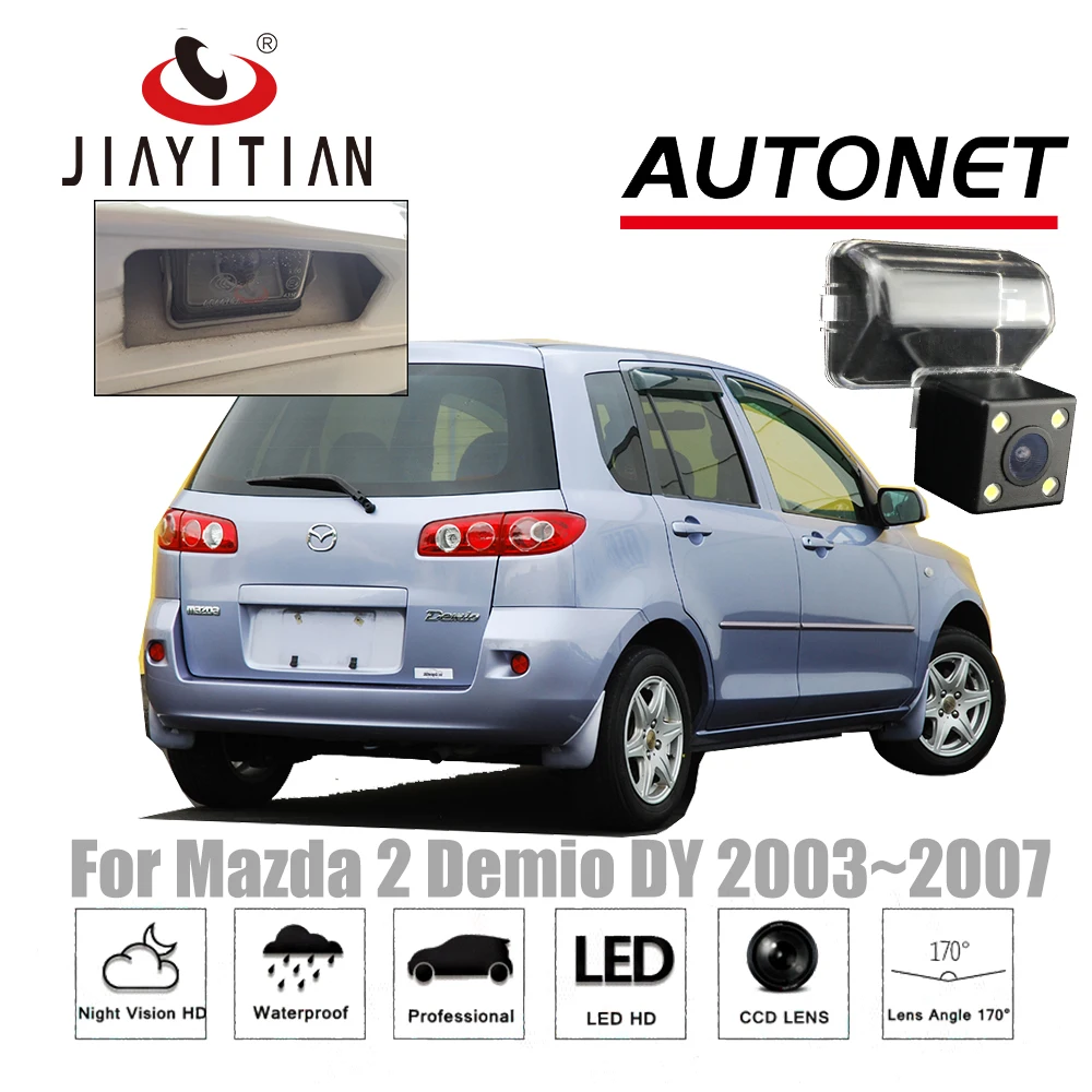 JiaYiTian rear view camera For Mazda2 Mazda Demio DY 2003~2007 CCD Night Vision backup camera Reverse camera license lamp camera