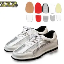 Профессиональная обувь для боулинга унисекс, правая и левая, противоскользящая подошва, кроссовки из натуральной кожи, дышащая Яркая обувь