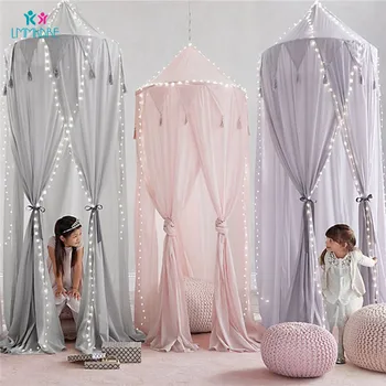 

Cotton Baby Crib Netting Bed Curtain Triangle Lace Baby Chiffon Dome Mosquito Nets Fantasy Light Yarn Children's room Decoration