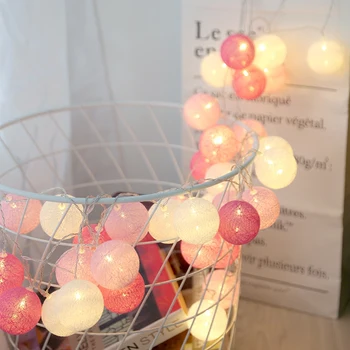 

Christmas Garden Holiday Pendant Garland Wedding Decoration Lights Party Battery powered 1.5M10LED Sepak takraw Led String Light