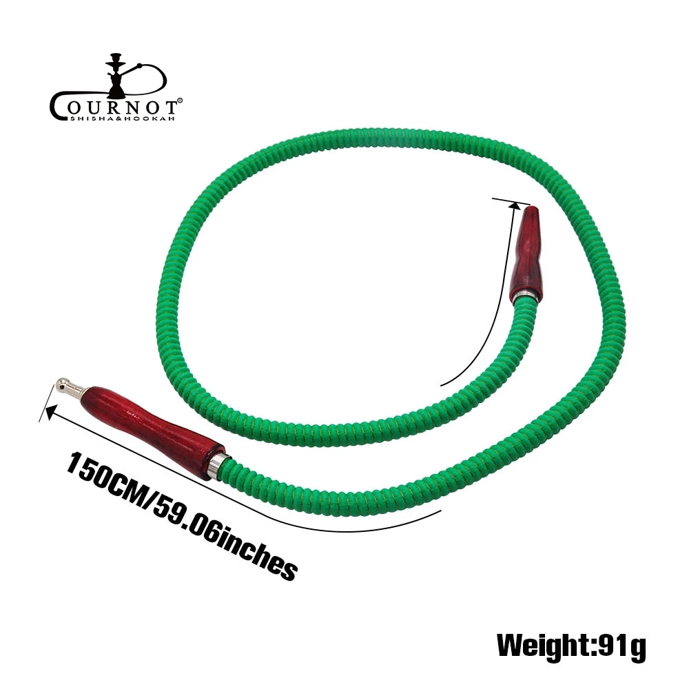 1.5M PU Leather Hookah Hose Wood Mouth Handle Pipe Pageant Shisha Water Chicha Narghile Accessories |