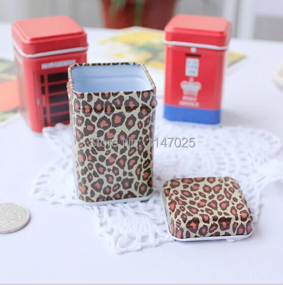 

1PC zakka fashion Korean Mini cute square tin box Decorative Tin Box With Lids Earphone Storage Container OK 0119