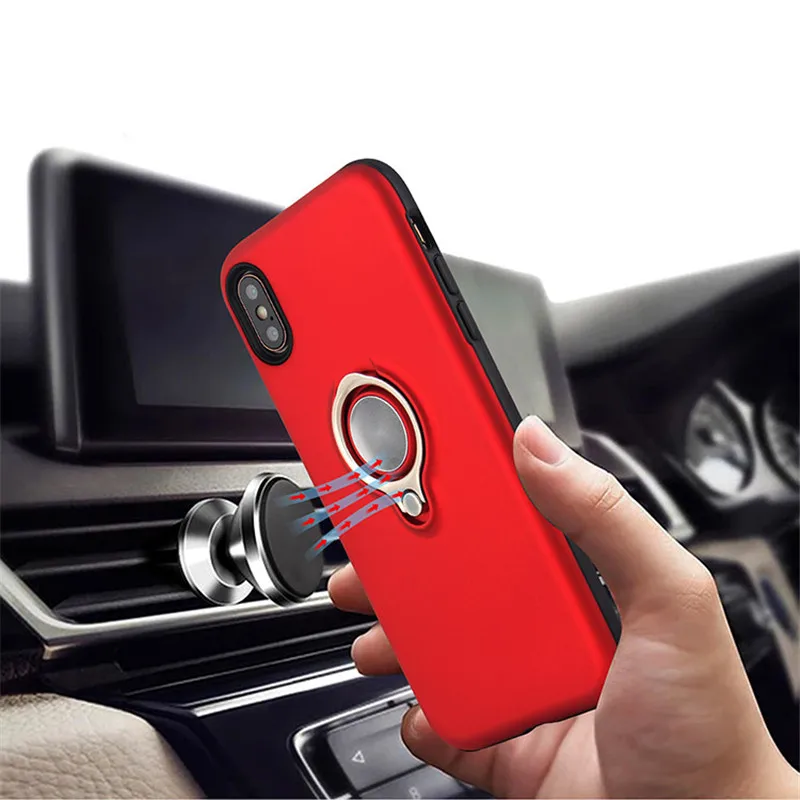 Гибридный чехол для Apple iPhone Xs Max Xr автомобильный магнитный держатель ударопрочный