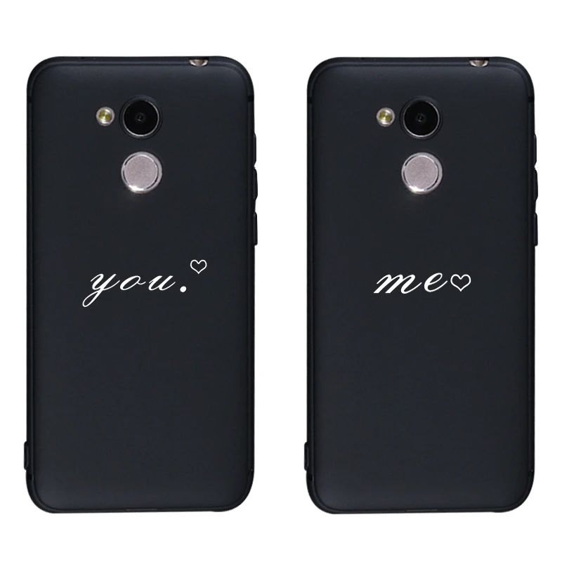 

AXD For Huawei Honor 6A 6X 7X 6C 7A Pro P8Lite 2017 Enjoy 7 Plus 7S Couples Phone Case Painted Back Silicon Cover DIY Custom