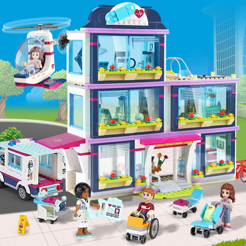 

L Models Building toy Compatible with Lego L01039 932pcs Hospital Blocks Toys Hobbies For Boys Girls Model Building Kits