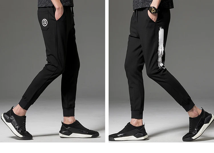 New Arrival Casual Pants Men Ankle-length Spring Autumn Men's Slim Fit Sweatpants Cotton Solid Pants Warm Male Trousers Plus C15