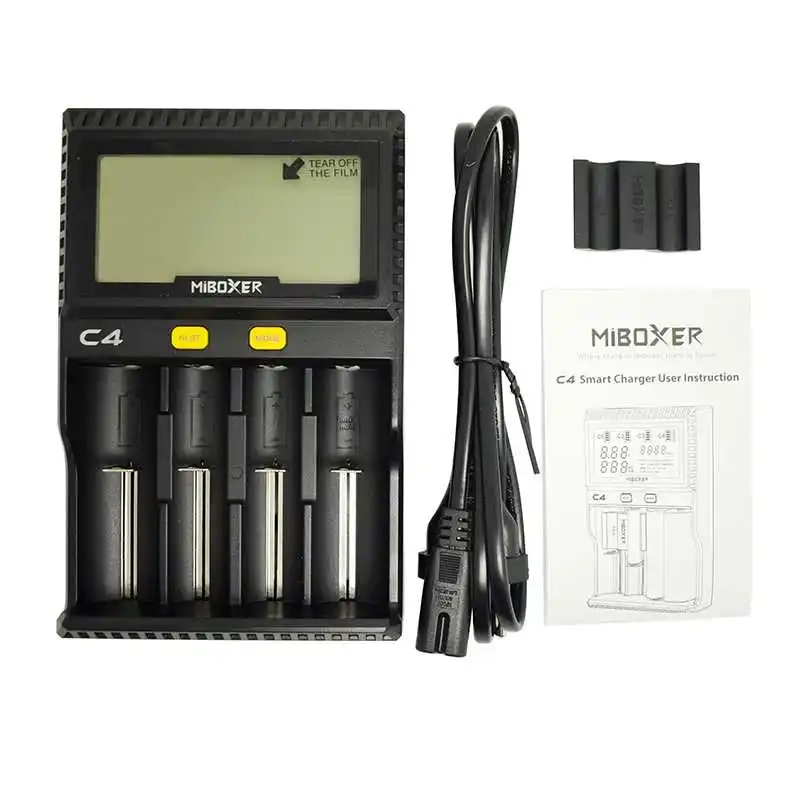 

C4 Smart LCD Battery Charger 4 Slots for Li-ion 18650 14500 26650 AAA 3.7 Rechargerable Batteries for Flashlight Headlamp