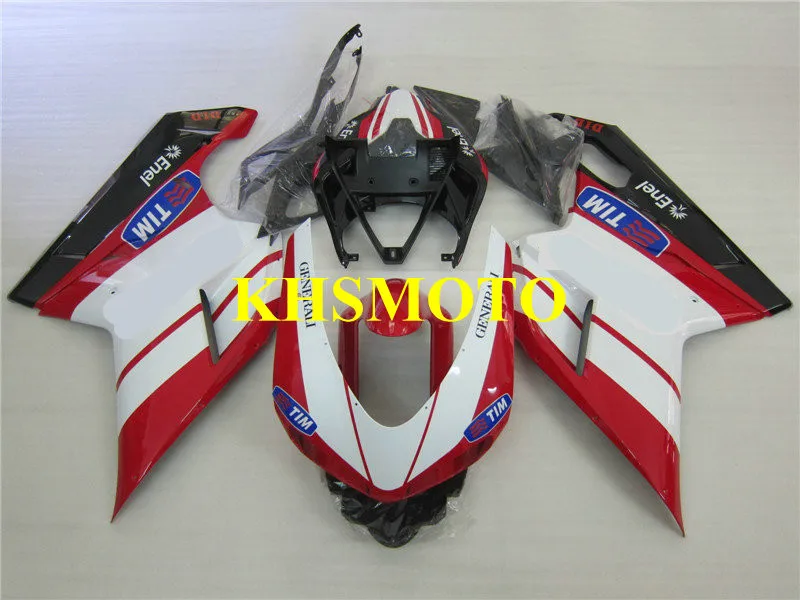 Набор обтекателей под давлением для DUCATI 848 1098 1198 08 09 Ducati 2008 2009 ABS красный белый