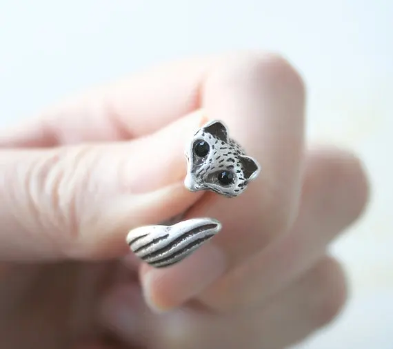 

Min 1PC Fox Ring Antique Fox Jewelry Rings Comfortable Lucky Animal Ring For Men Women Gift