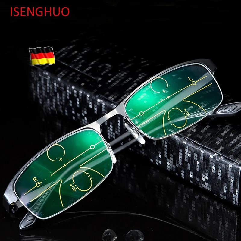 golondrina Untado salir ISENGHUO CR39 gafas de lectura progresivas fotocromáticas, lentes de visión  ajustables, de transición, multifocales, 1,0 3,5|Gafas de lectura de  hombres| - AliExpress