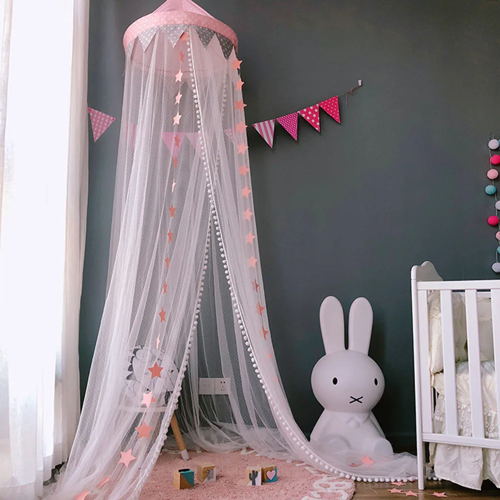 Детская кроватка сетка детская комната Ins скандинавский сон детская кровать от комаров для принцессы сетка принцесса ветер