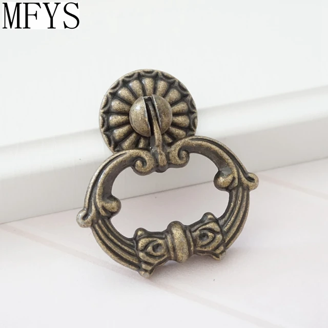 Vintage Look Dresser Pulls / Drawer Knobs Ring Drop Pull Antique Vintage Look Dresser Pulls / Drawer Knobs Ring Drop Pull Antique Bronze / Rustic Cabinet Door - Vintage Look Dresser Pulls / Drawer Knobs Ring Drop Pull Antique