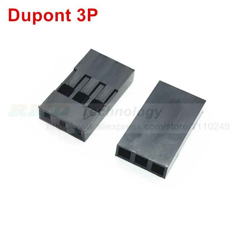 For dupont connector 3pin single row 2 54mm for dupont plastic shell through hole 100pcs lot