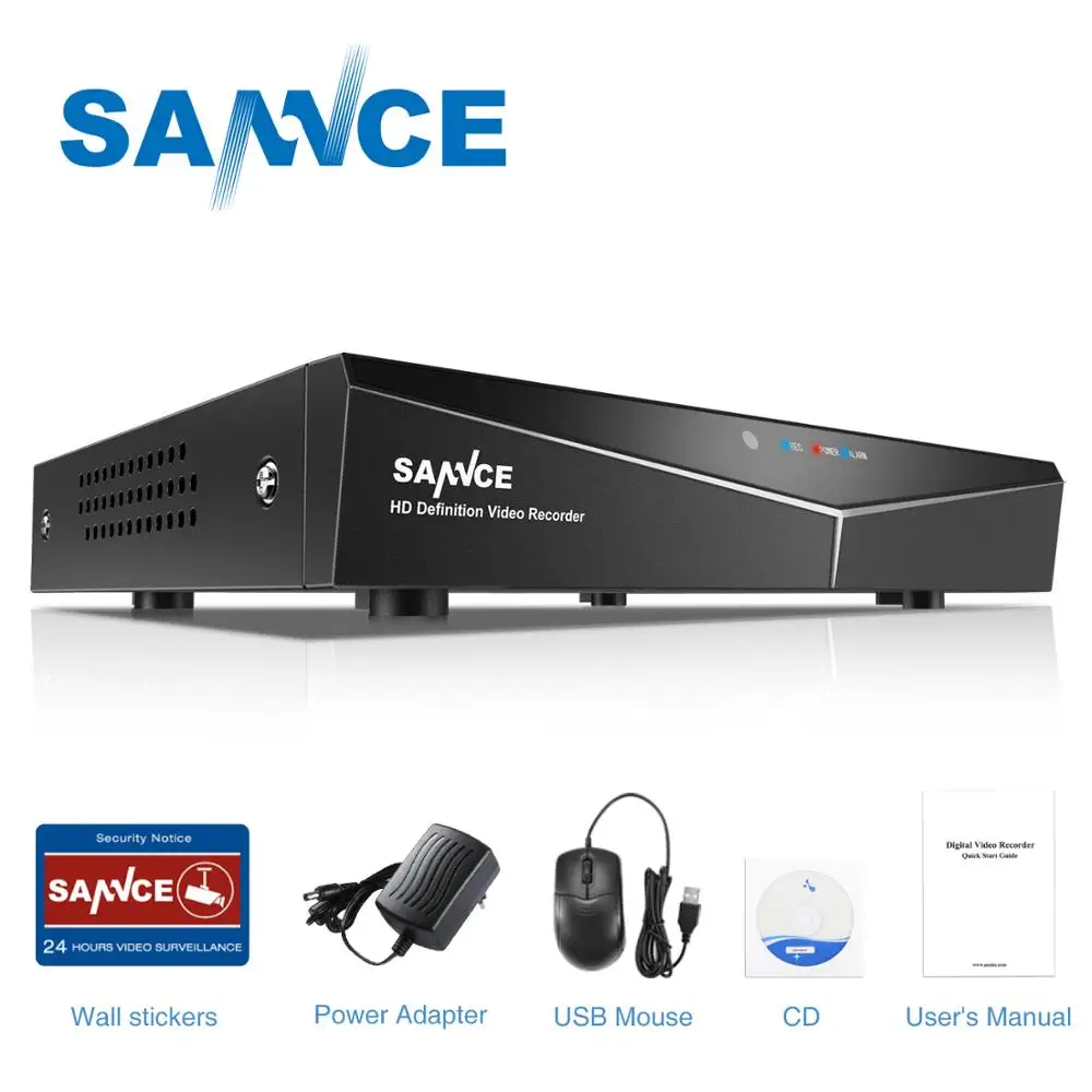 Cena SANNCE 4 kanał 8 kanał ahd DVR AHDM 5 in 1 1080N bezpieczeństwa CCTV DVR 4CH 8CH Mini hybrydowy wideorejestrator hdmi wsparcie analogowy kamera ahd