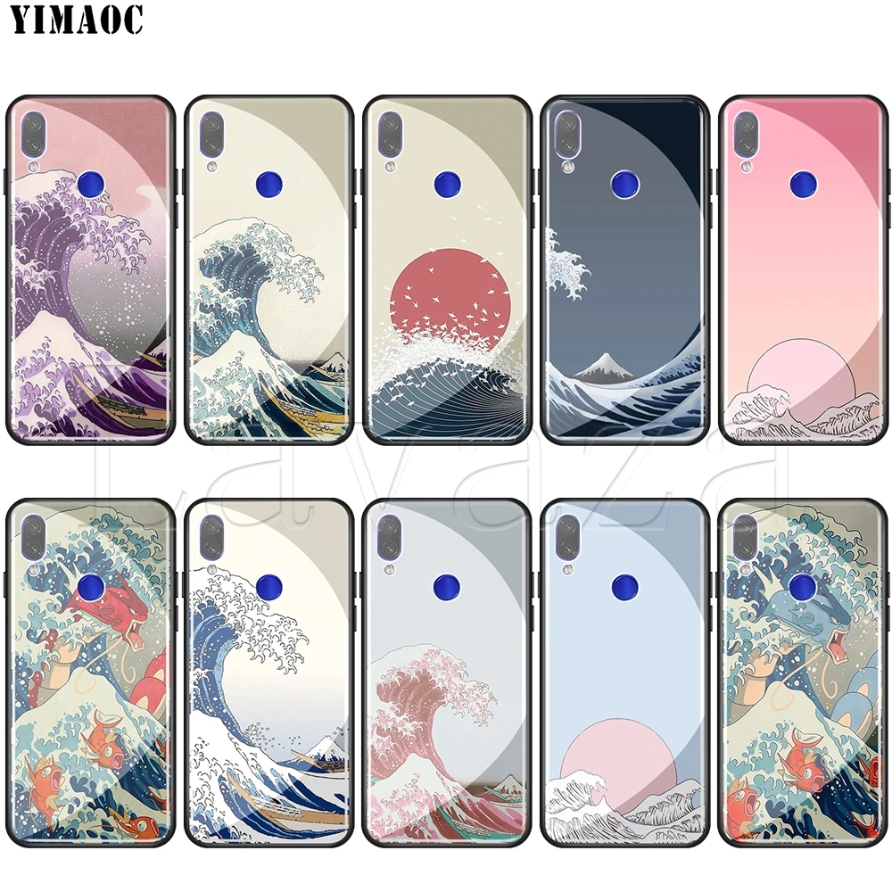 

Lavaza The Great Wave off Kanagawa Tempered glass TPU Case for Redmi Note 4X 5 6 6A 7 Pocophone F1