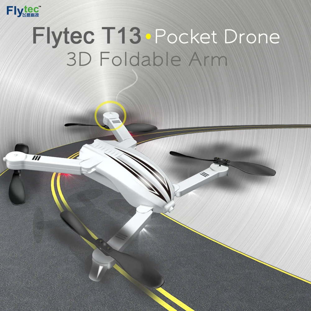 JMT Flytec T13 3D Foldable Arm Pocket Drone WIFI FPV with 720P Wide Angle HD Camera