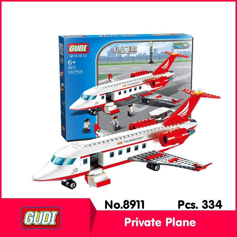 

GUDI 8911 334Pcs Technic Series private plane Model Building Blocks Set Bricks Toy Compatible with Legoings