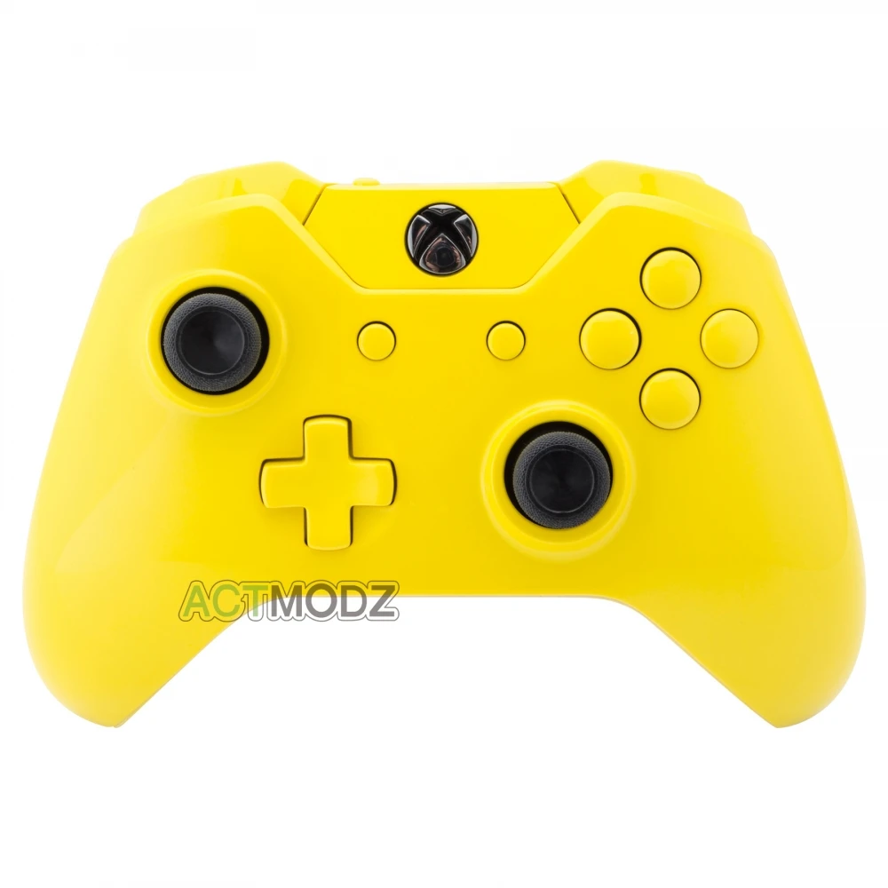 Glossy Yellow Full Shell&Buttons Repair for Xbox One Controller W/3.5