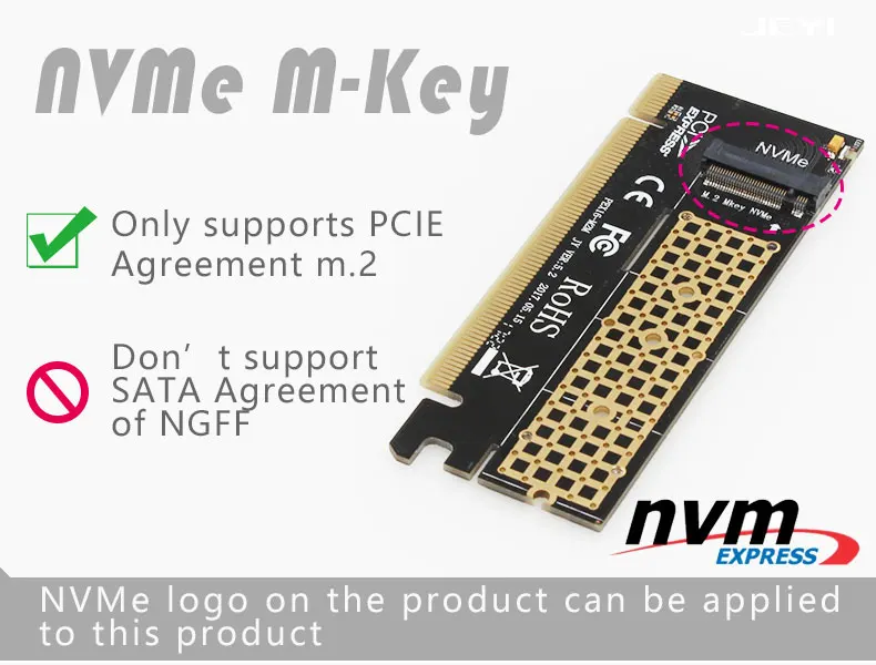 JEYI NVME M.2 X16 PCI-E Пыленепроницаемая Riser Card Cool Swift 2280 алюминиевый лист золотой бар теплопроводность кремния вафельное охлаждение