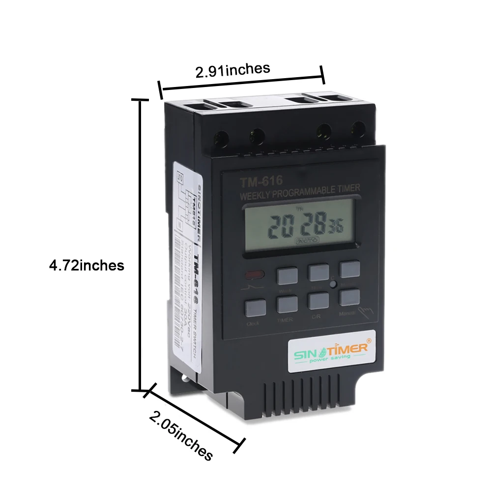 Программируемый таймер TM616 220 V Таймер для уличного освещения выключатель печь контроллер времени таймера